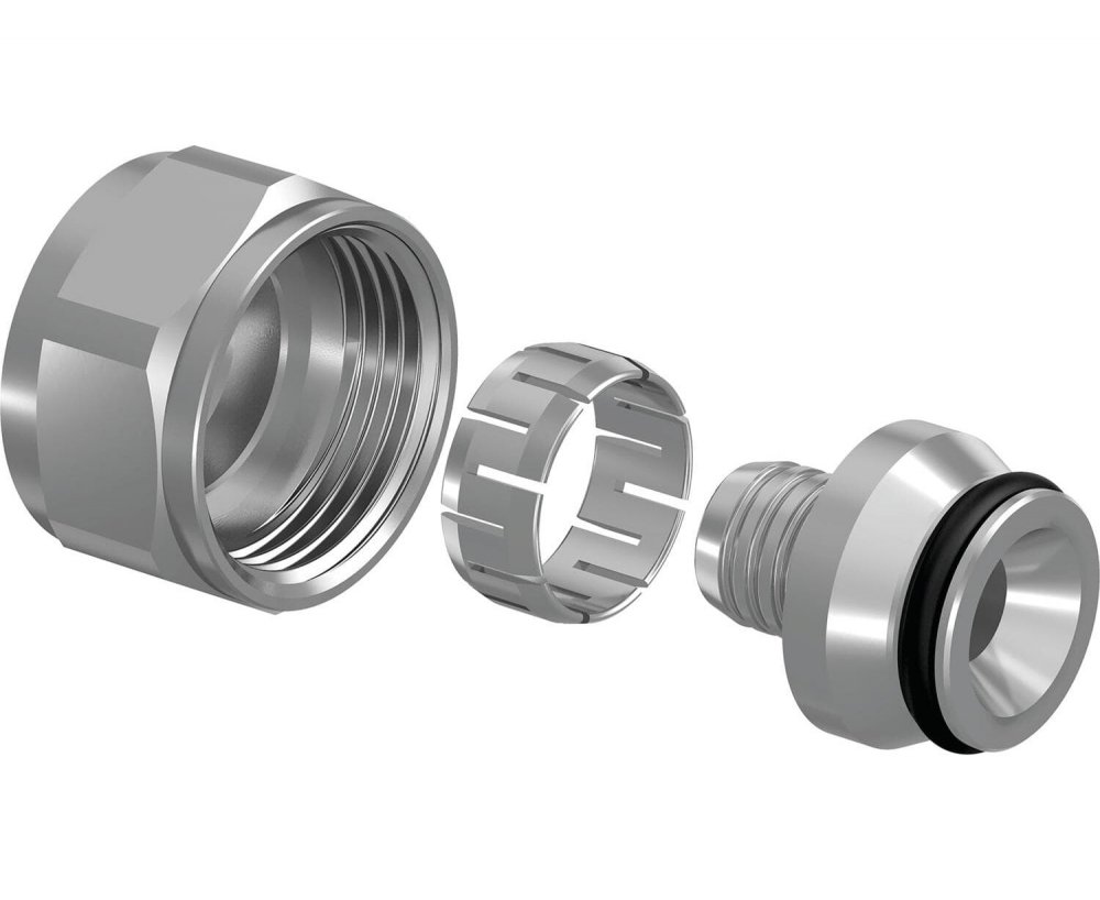 flex-x зажимной адаптер из покрытой латуни pe-x 16x1,8/2,0-3/4"вр евроконус '10ф