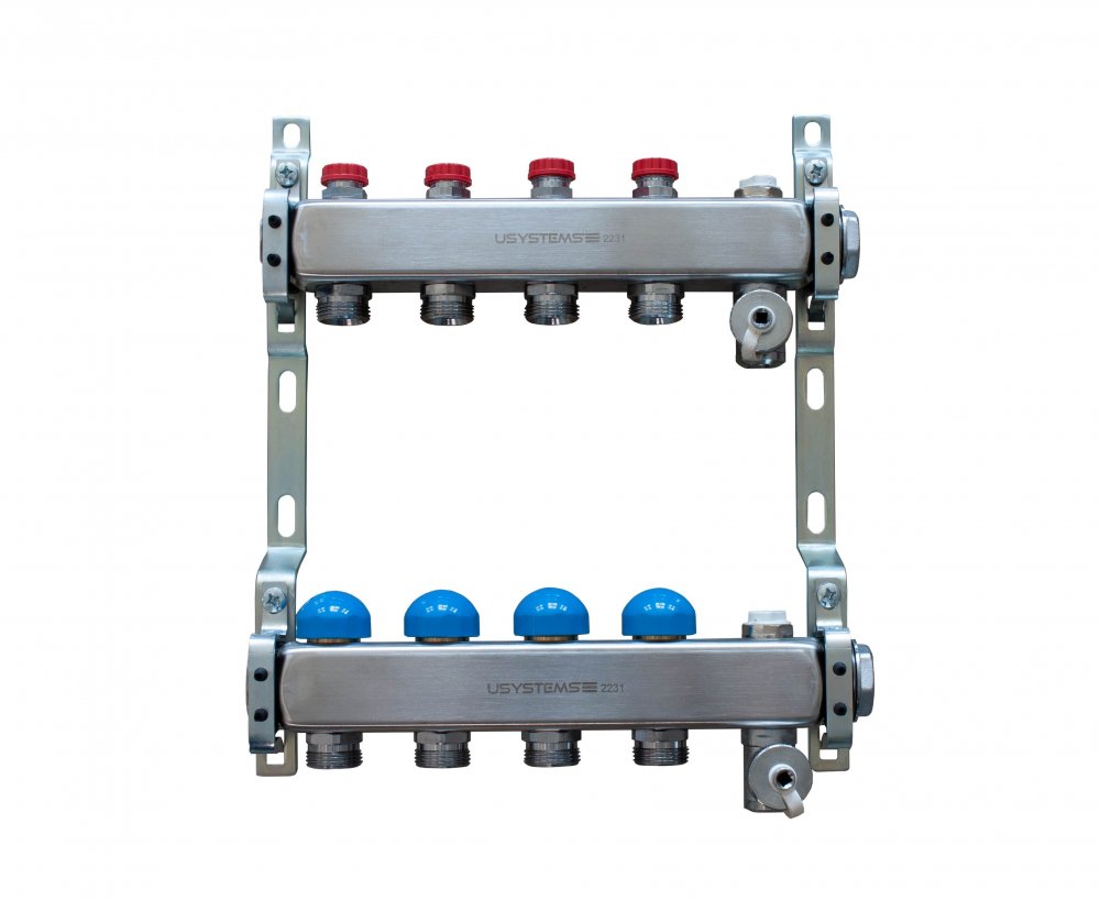 usystems коллектор ft с клапанами стальной, выходы 11x3/4" евроконус '1и