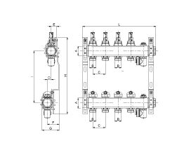 usystems коллектор ft с расходомерами стальной, выходы 9x3/4 евроконус '1ф